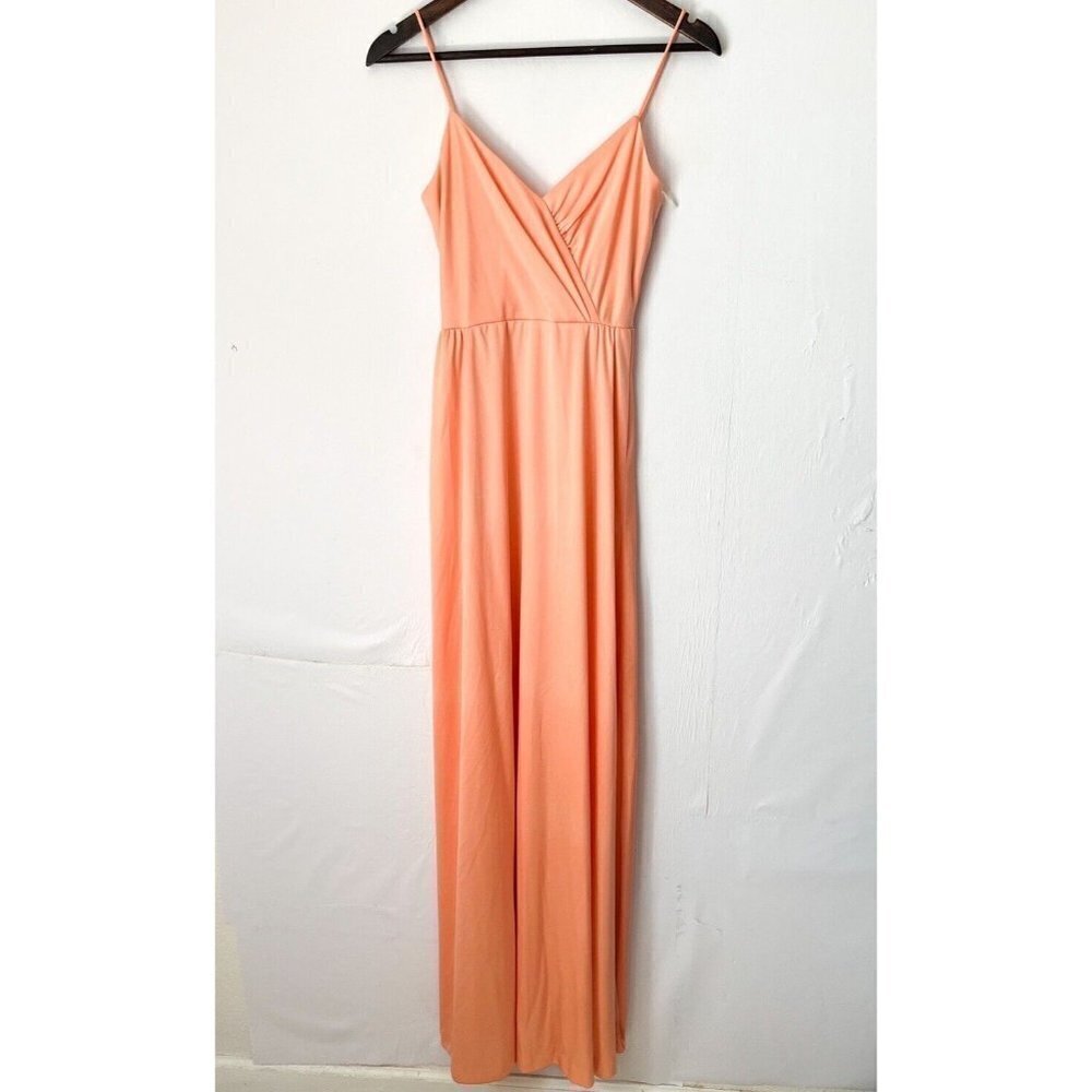 Vintage Womens Maxi Formal Dress Size 5/6 Modern Size 0 Peach Union Made in USA